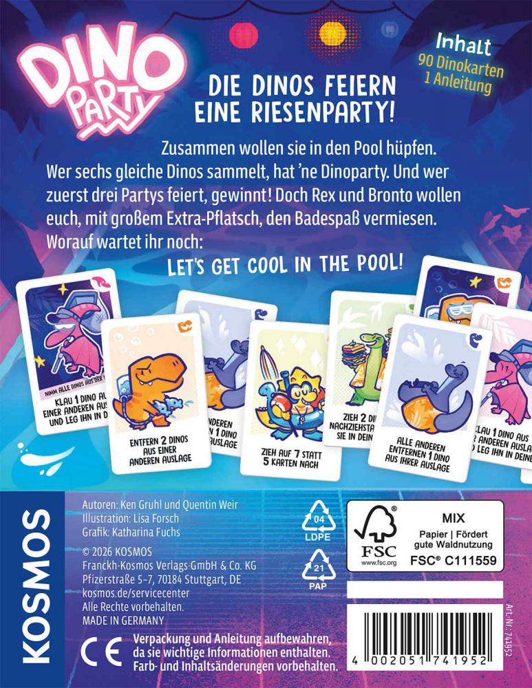 Kosmos Familienspiel Kartenspiel Dino Party 741952