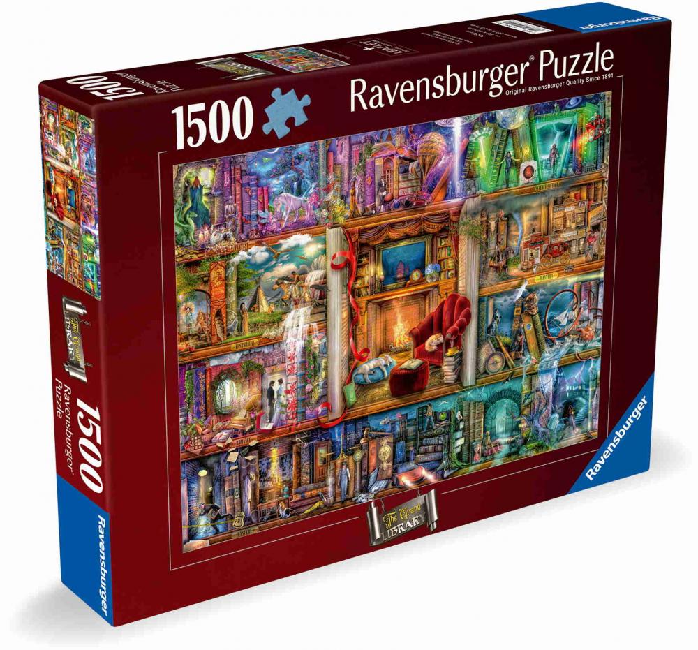 1500 Teile Ravensburger Puzzle Die große Bibliothek 12000190