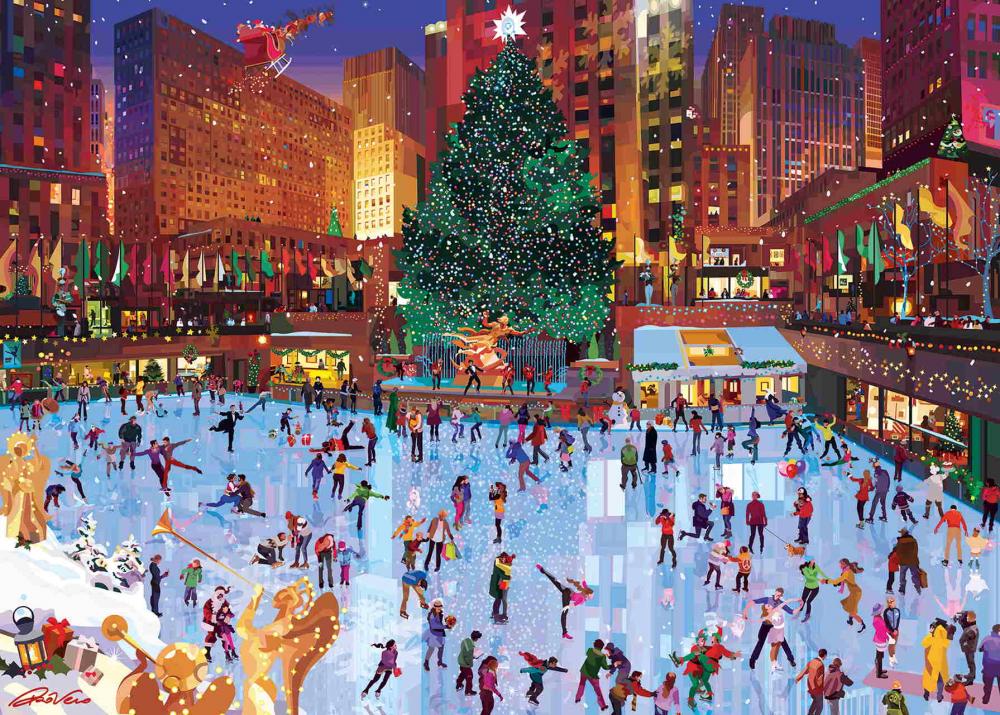 1000 Teile Ravensburger Puzzle Weihnachtszauber am Rockefeller Center 12000420
