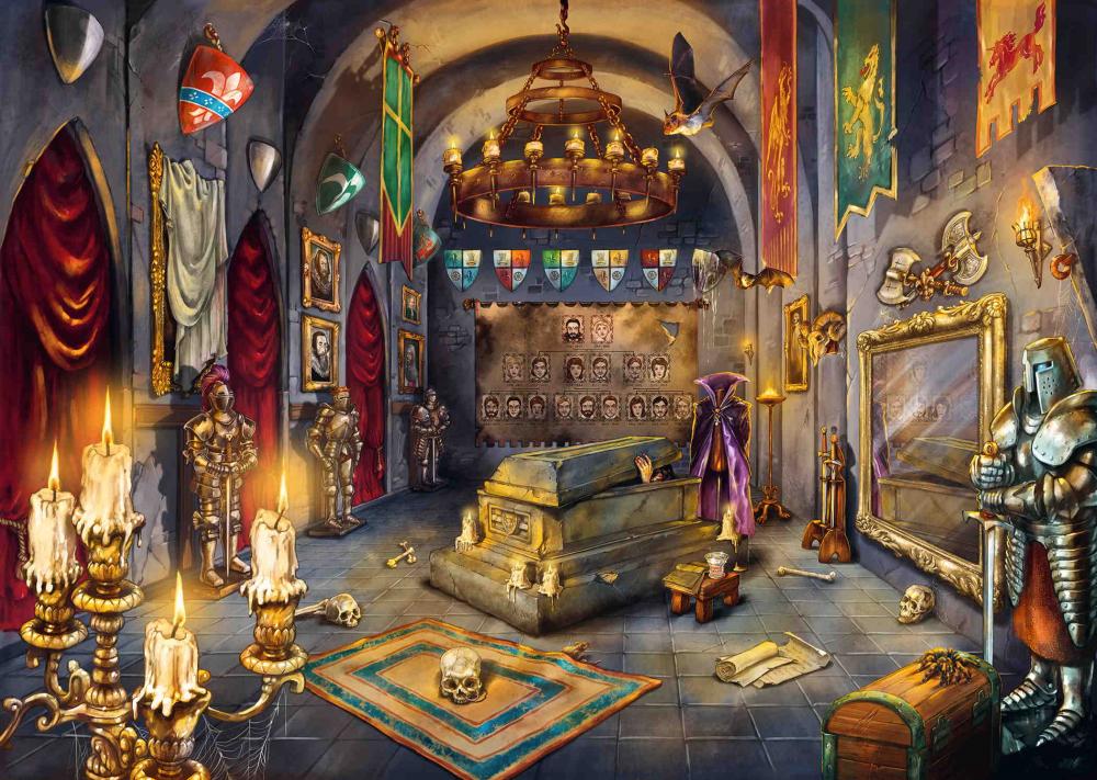 1000 Teile Ravensburger Puzzle Das Schloss des Vampirs 12000787