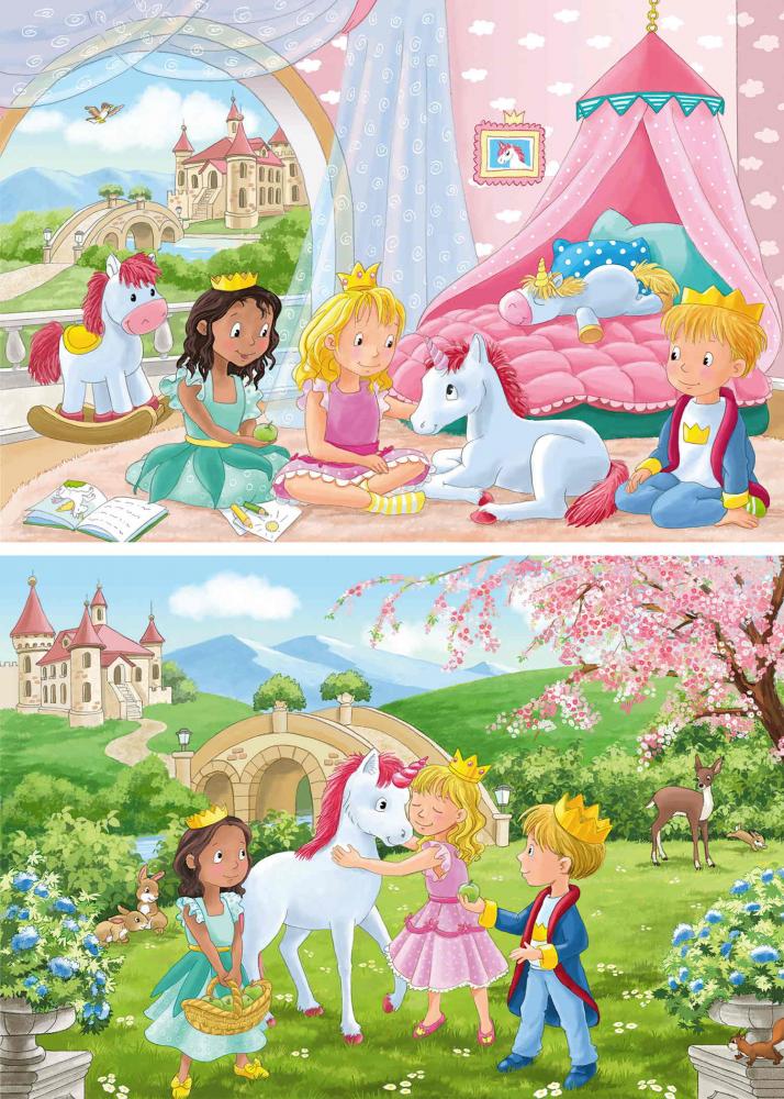 2 x 12 Teile Ravensburger Kinder Puzzle Zauberhafte Freundschaft 12000858