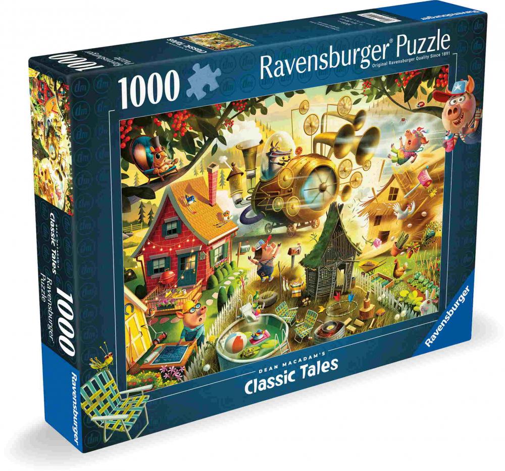 1000 Teile Ravensburger Puzzle Dean MacAdam Aufgepasst, kleine Schweinchen! 12001004