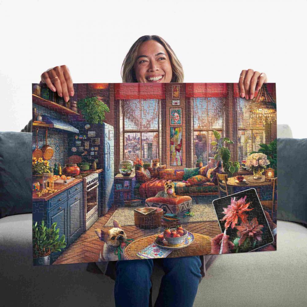 500 Teile Ravensburger Puzzle Large Pieces Große Teile Gemütliches Boho-Studio 12001025