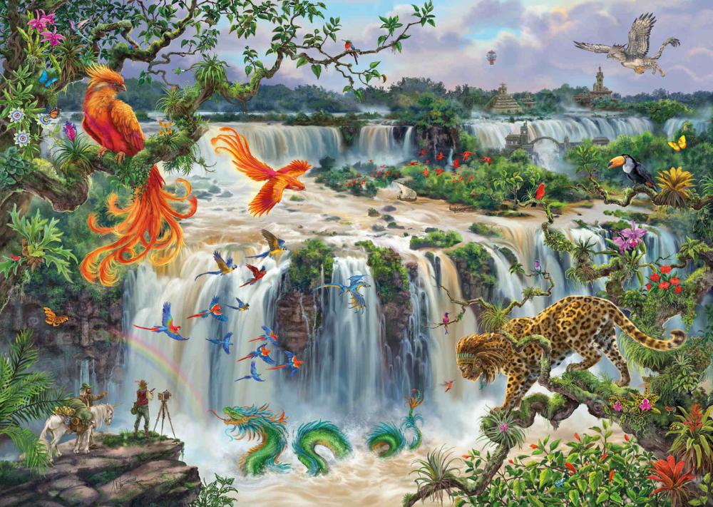 1000 Teile Ravensburger Puzzle Fantastischer Wasserfall von Iguazú 12001090