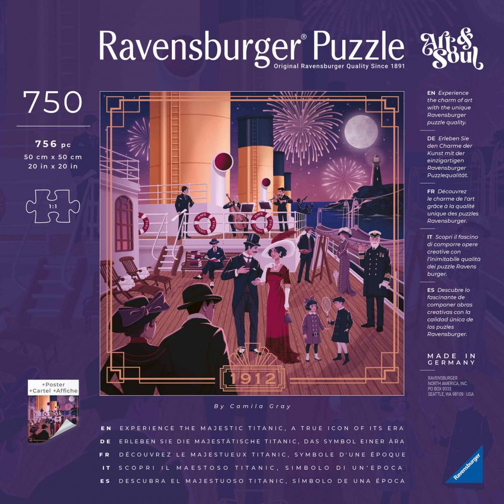 750 Teile Ravensburger Puzzle Art & Soul Collection Titanic 12001544