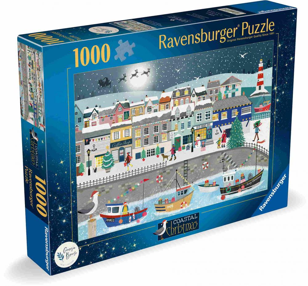 1000 Teile Ravensburger Puzzle Weihnachten am Hafen 12001628