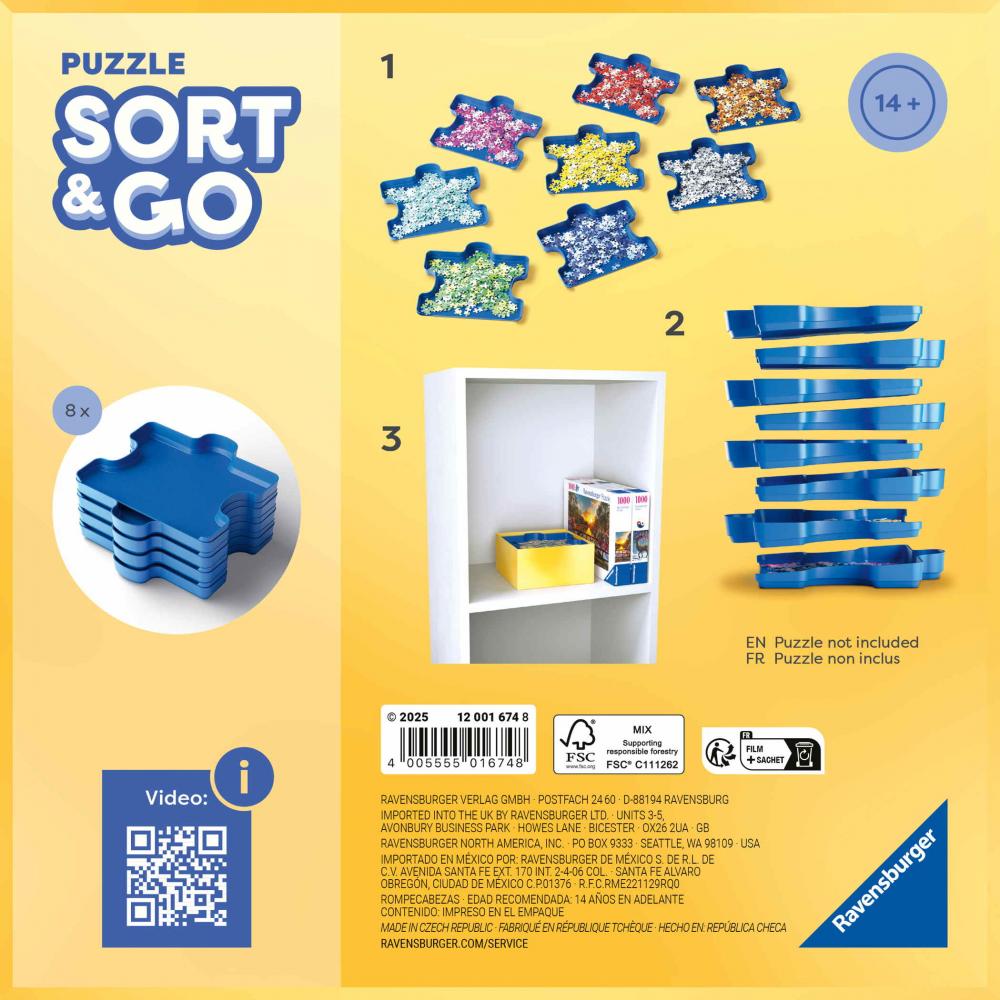 Ravensburger Sort & Go 8 stapelbare Sortierkästen 12001674