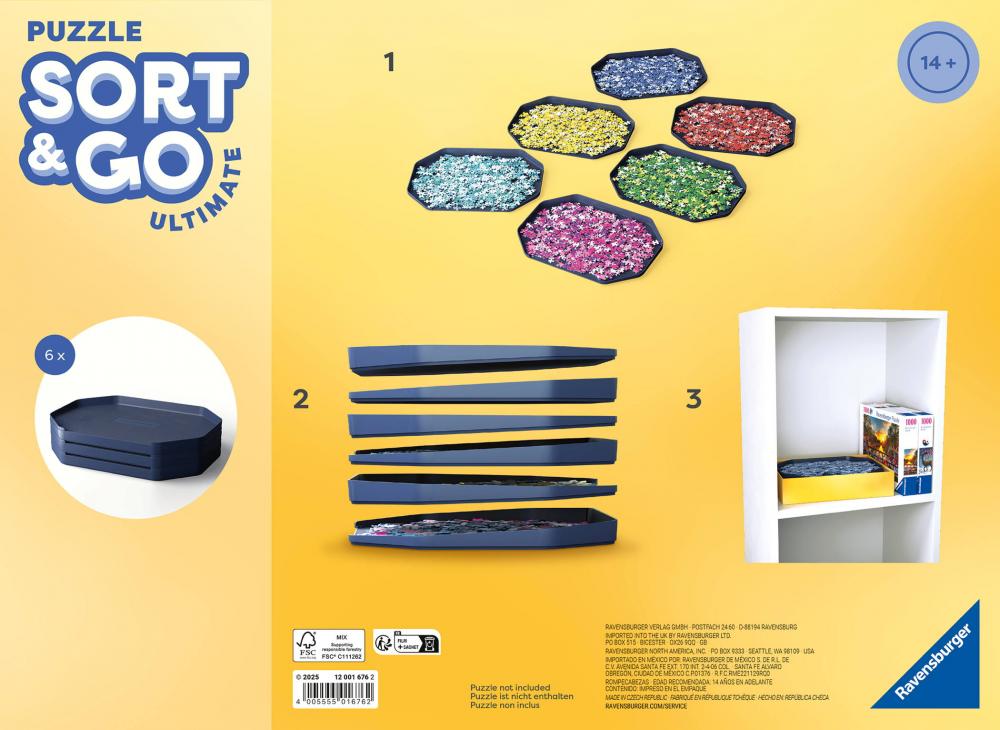 Ravensburger Sort & Go Ultimate 6 stapelbare Sortierkästen 12001676