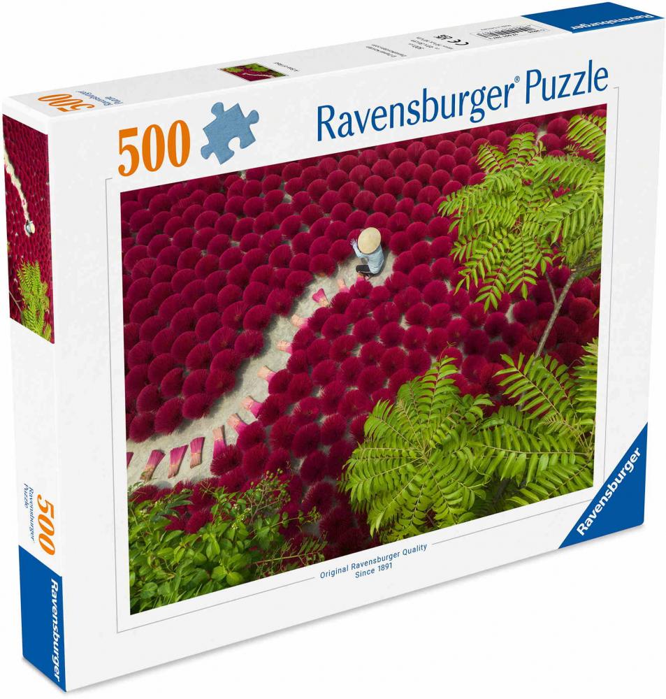 500 Teile Ravensburger Puzzle Ein Meer aus Rot 12001707