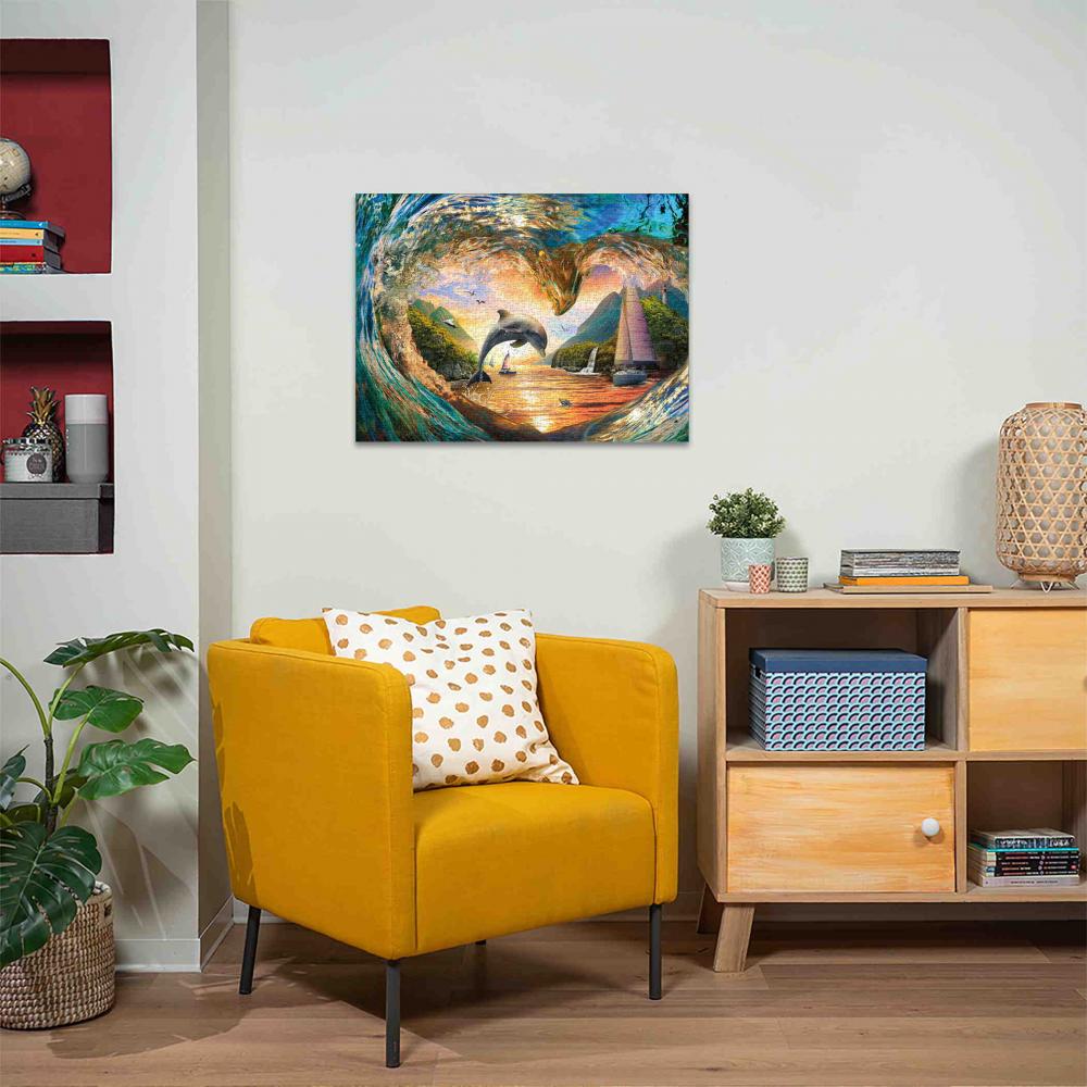 1000 Teile Ravensburger Puzzle Sprung in den Sonnenuntergang 12001711