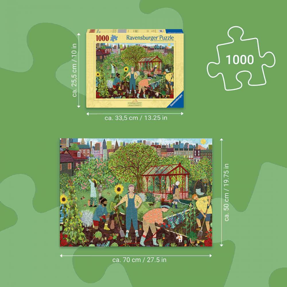 1000 Teile Ravensburger Puzzle Gemeinschaftsgarten 12001714