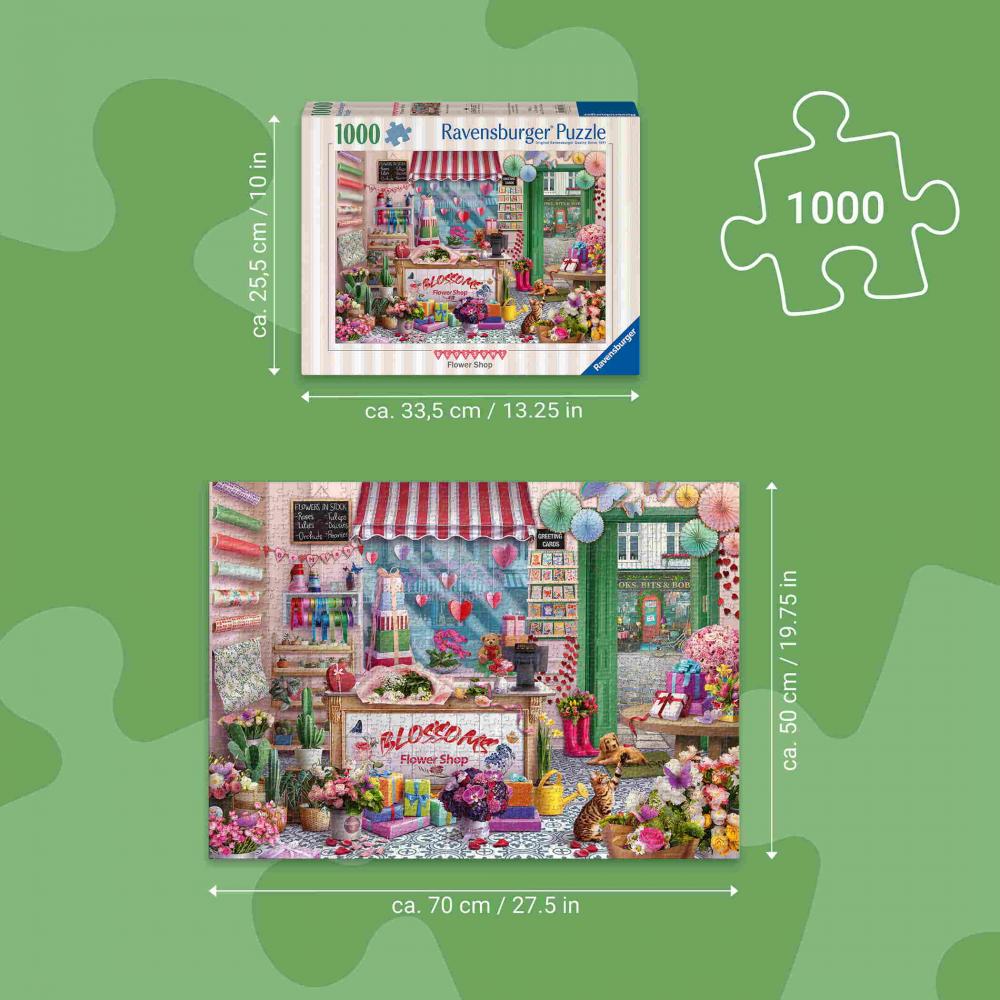 1000 Teile Ravensburger Puzzle Der kleine Blumenladen 12001727