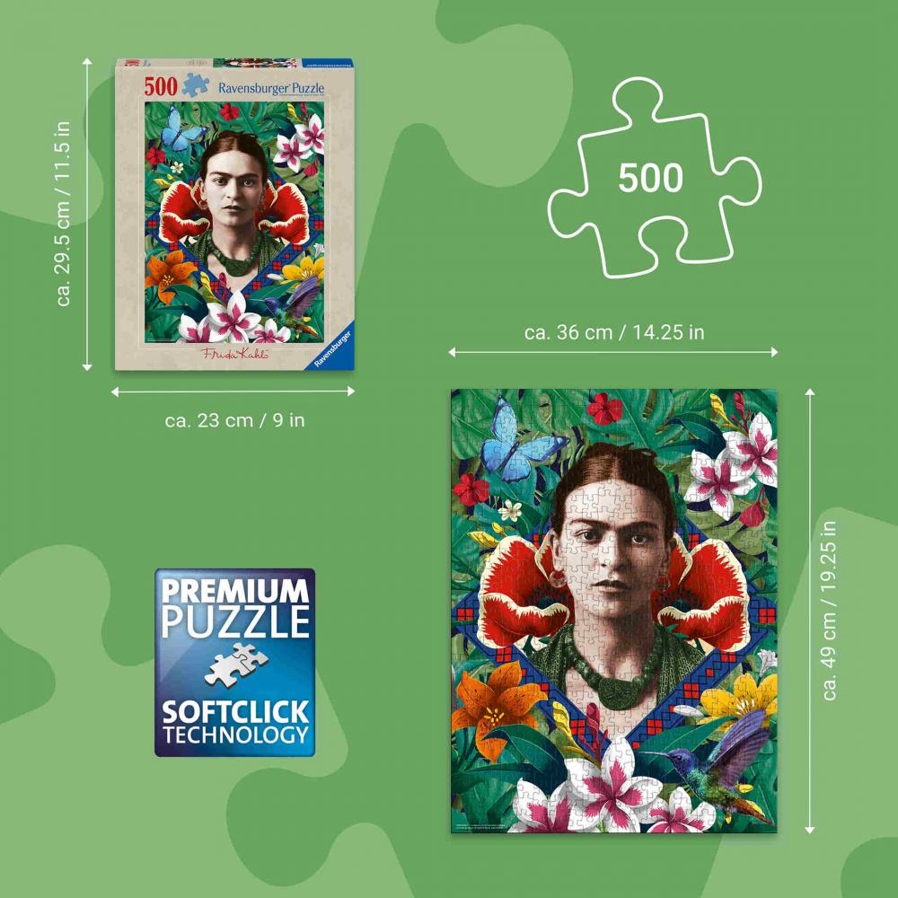 500 Teile Ravensburger Puzzle Frida Kahlo, blühende Fantasie 12001736