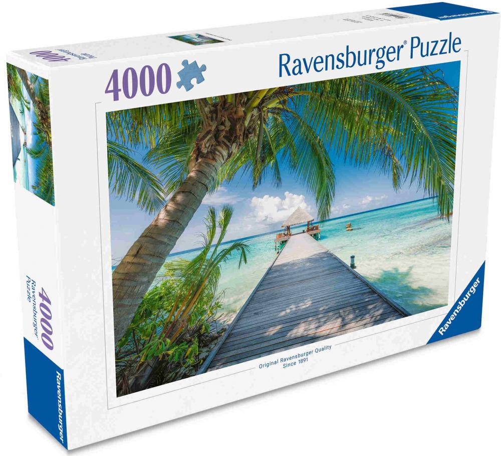 4000 Teile Ravensburger Puzzle Traumstrand auf den Malediven 12001737