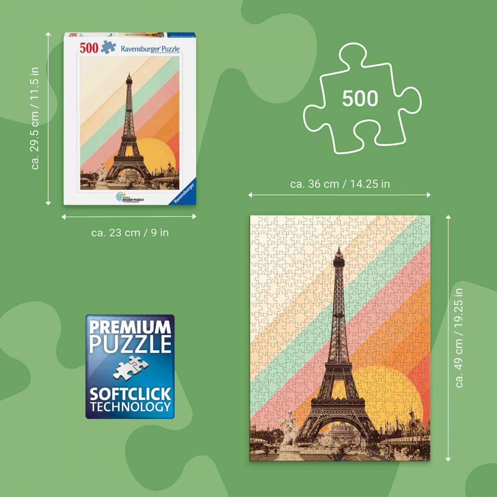 500 Teile Ravensburger Puzzle Pariser Regenbogen 12001741