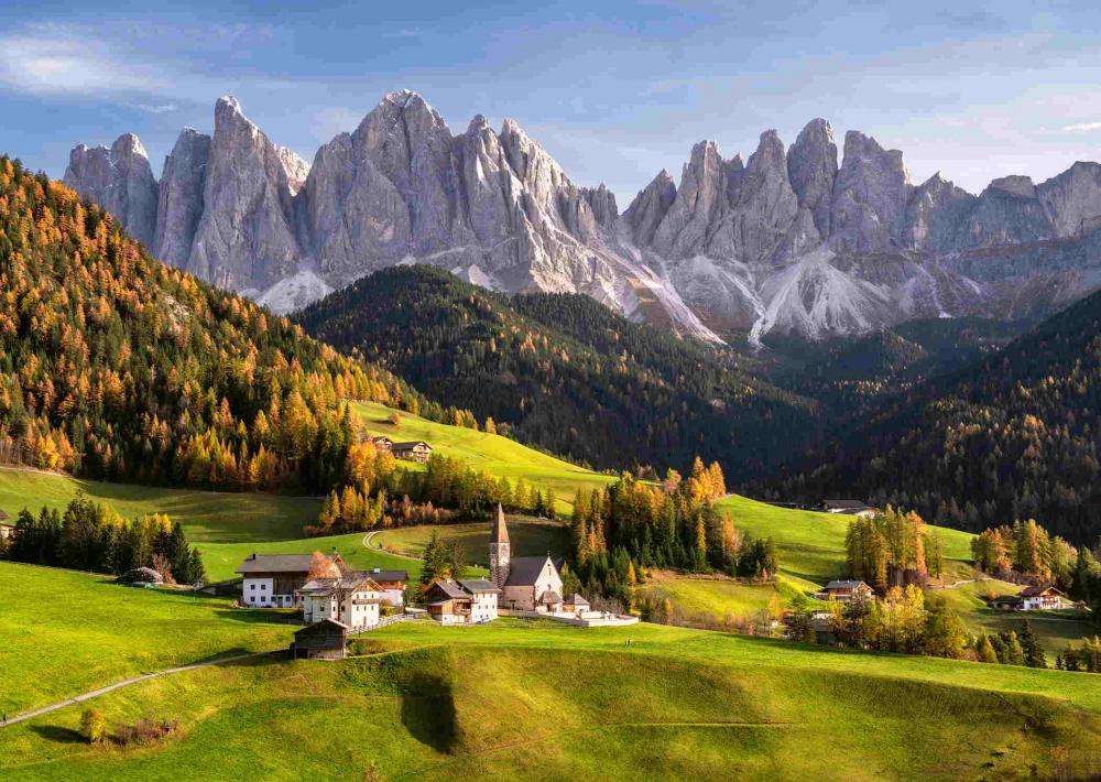 1000 Teile Ravensburger Puzzle Dolomiten im Herbst 12001749