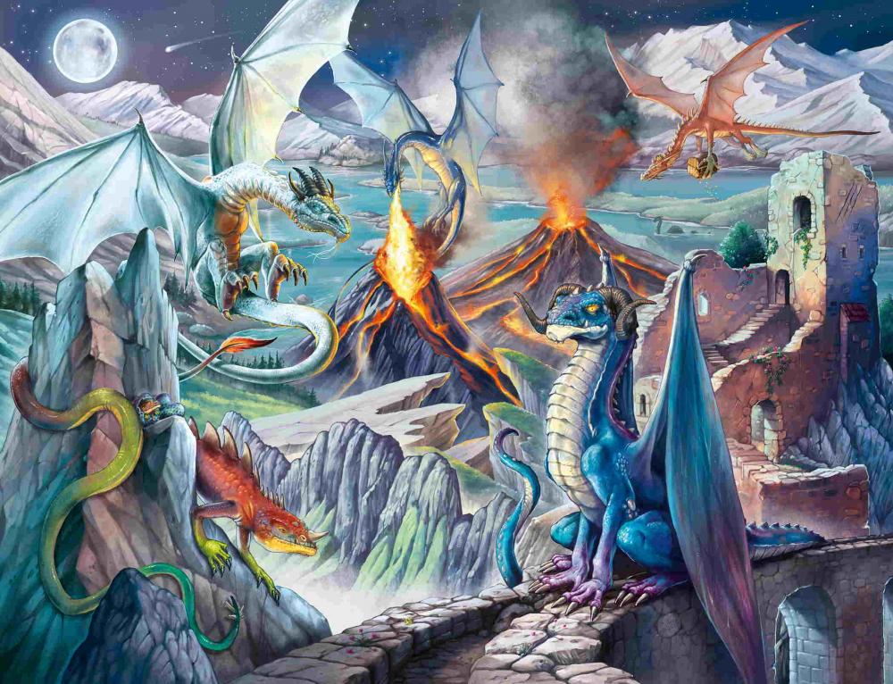 2000 Teile Ravensburger Puzzle Die Drachenwächter 12001750