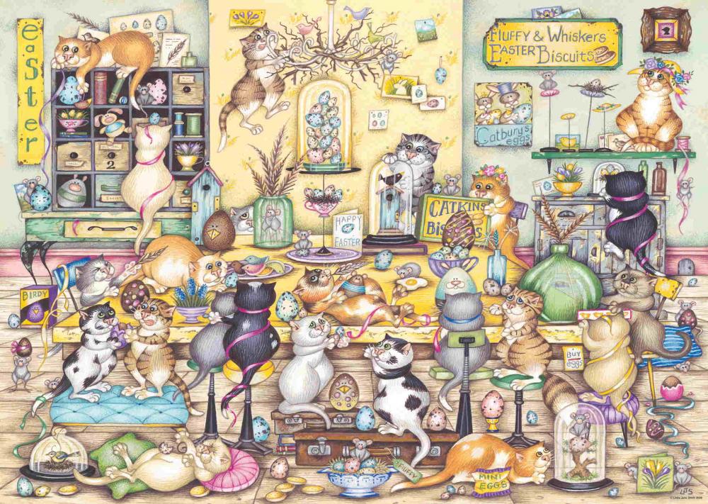 1000 Teile Ravensburger Puzzle Crazy Cats 12001755
