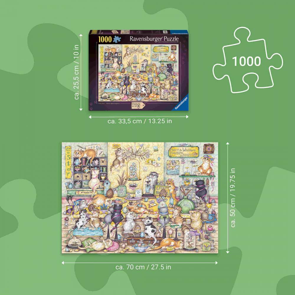 1000 Teile Ravensburger Puzzle Crazy Cats 12001755