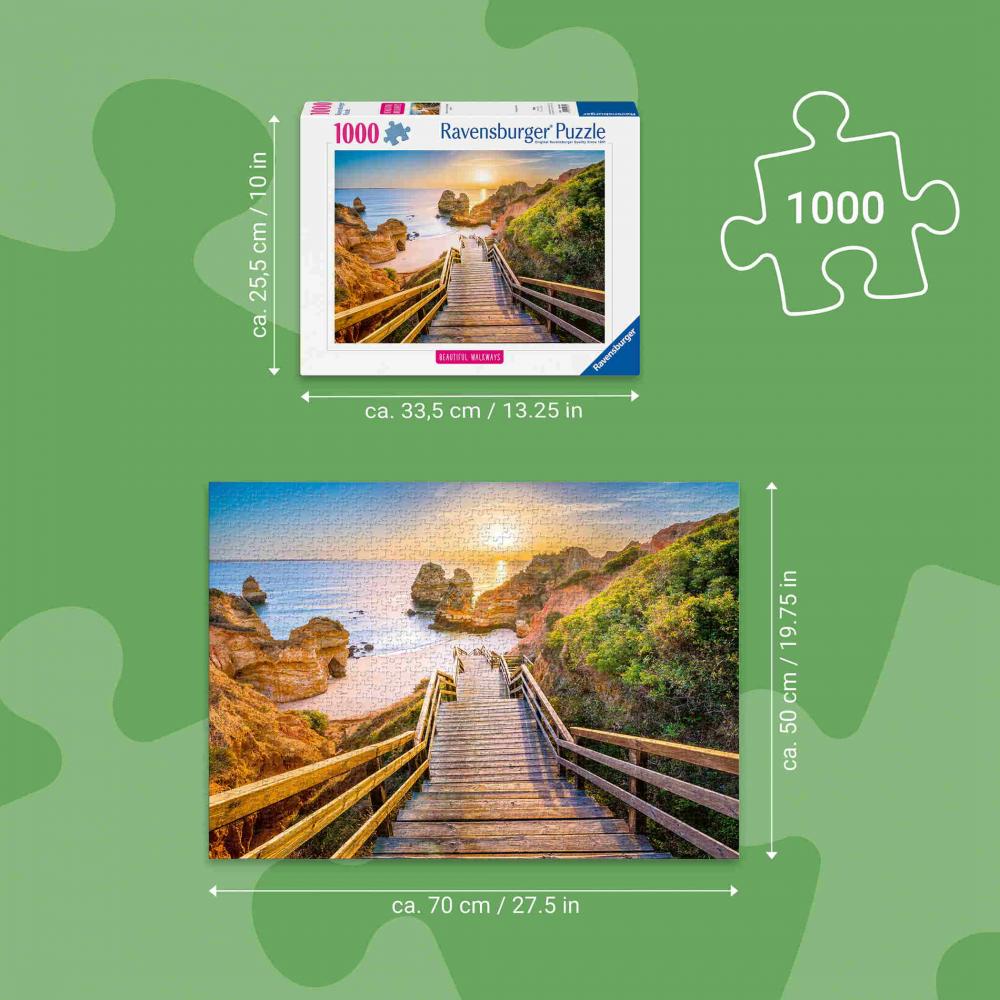 1000 Teile Ravensburger Puzzle Holztreppe zum Praio do Camillo 12001761