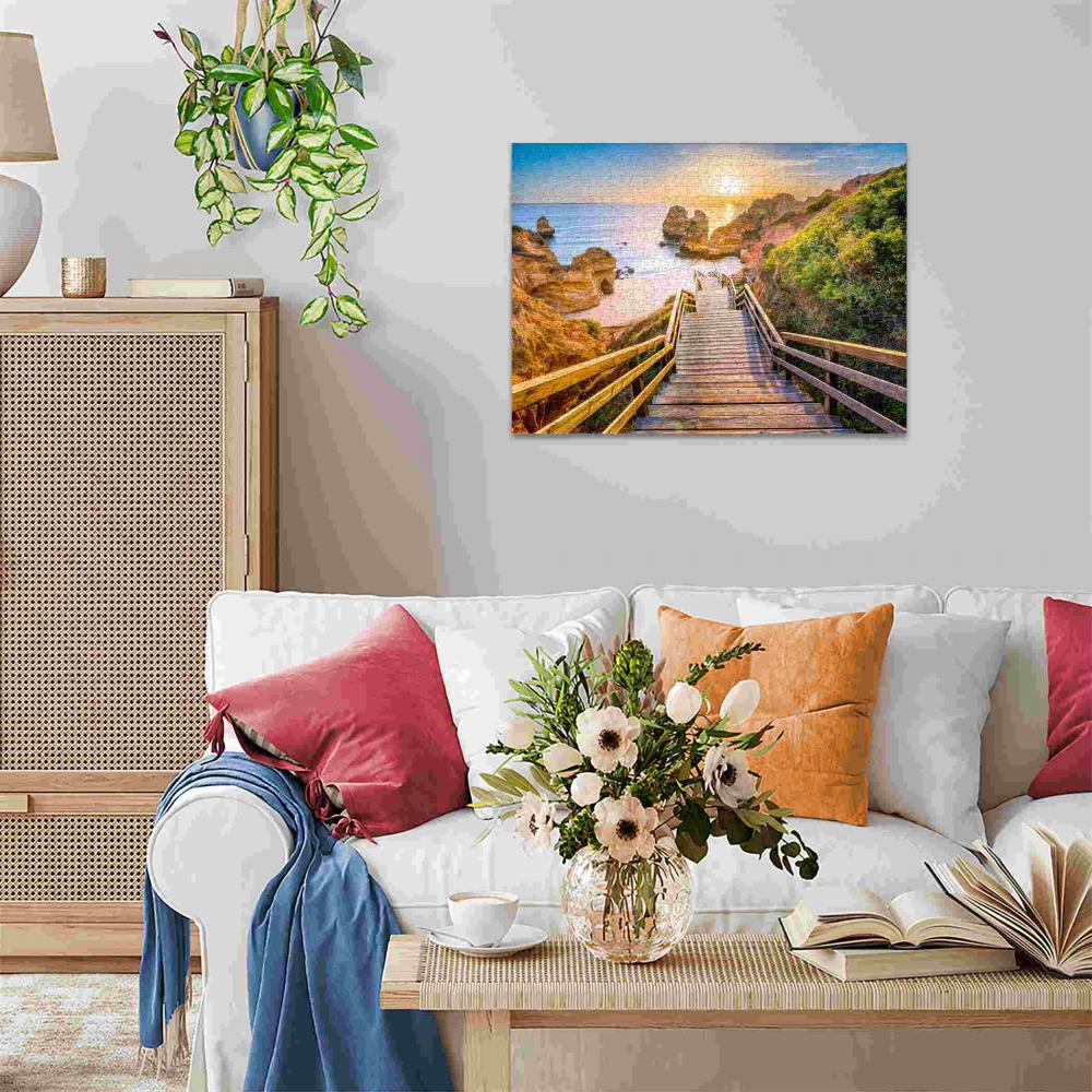 1000 Teile Ravensburger Puzzle Holztreppe zum Praio do Camillo 12001761