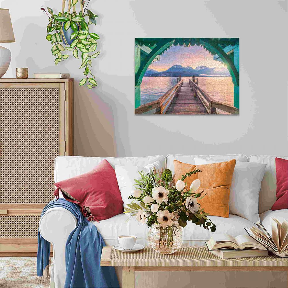 1000 Teile Ravensburger Puzzle Romantischer Steg am Lac d'Annecy 12001762