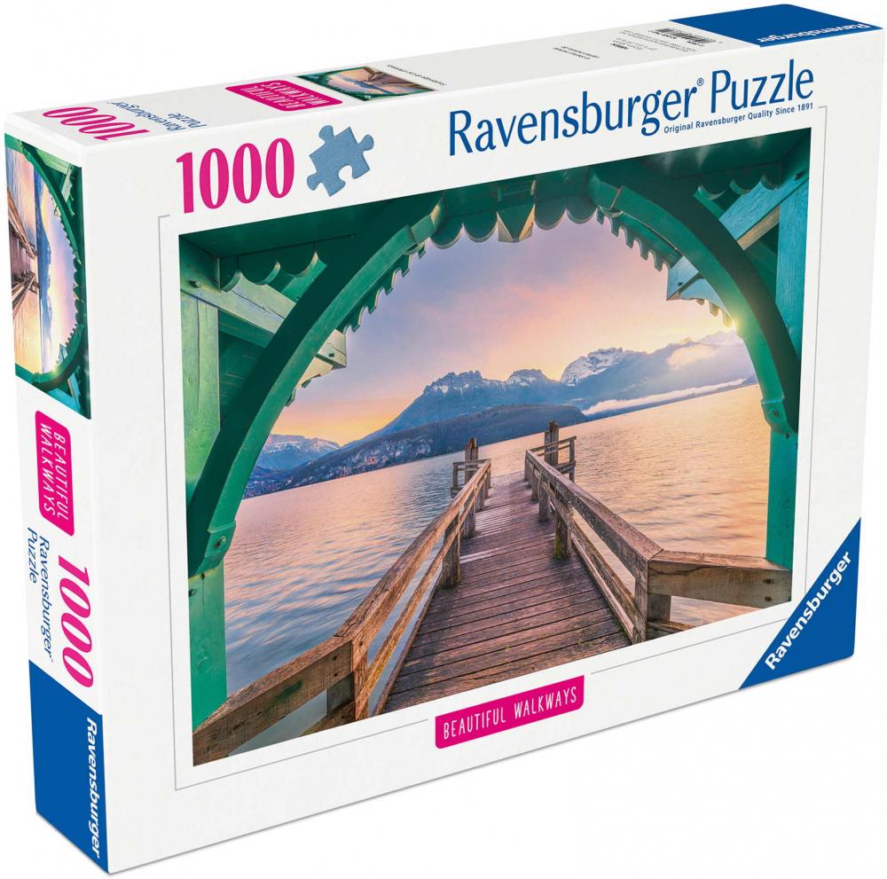 1000 Teile Ravensburger Puzzle Romantischer Steg am Lac d'Annecy 12001762