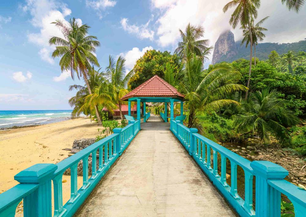 1000 Teile Ravensburger Puzzle Farbenfrohe Brücke in Malaysia 12001766