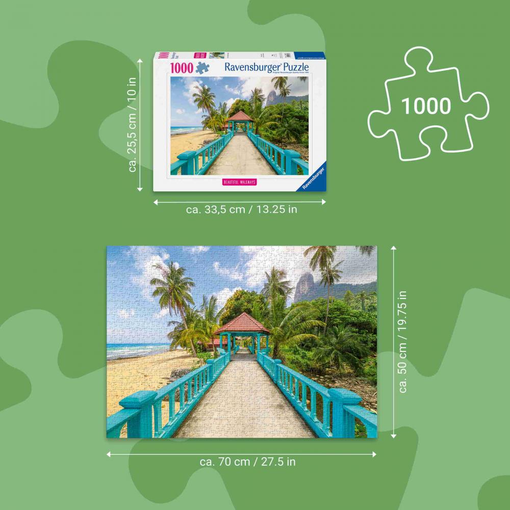 1000 Teile Ravensburger Puzzle Farbenfrohe Brücke in Malaysia 12001766