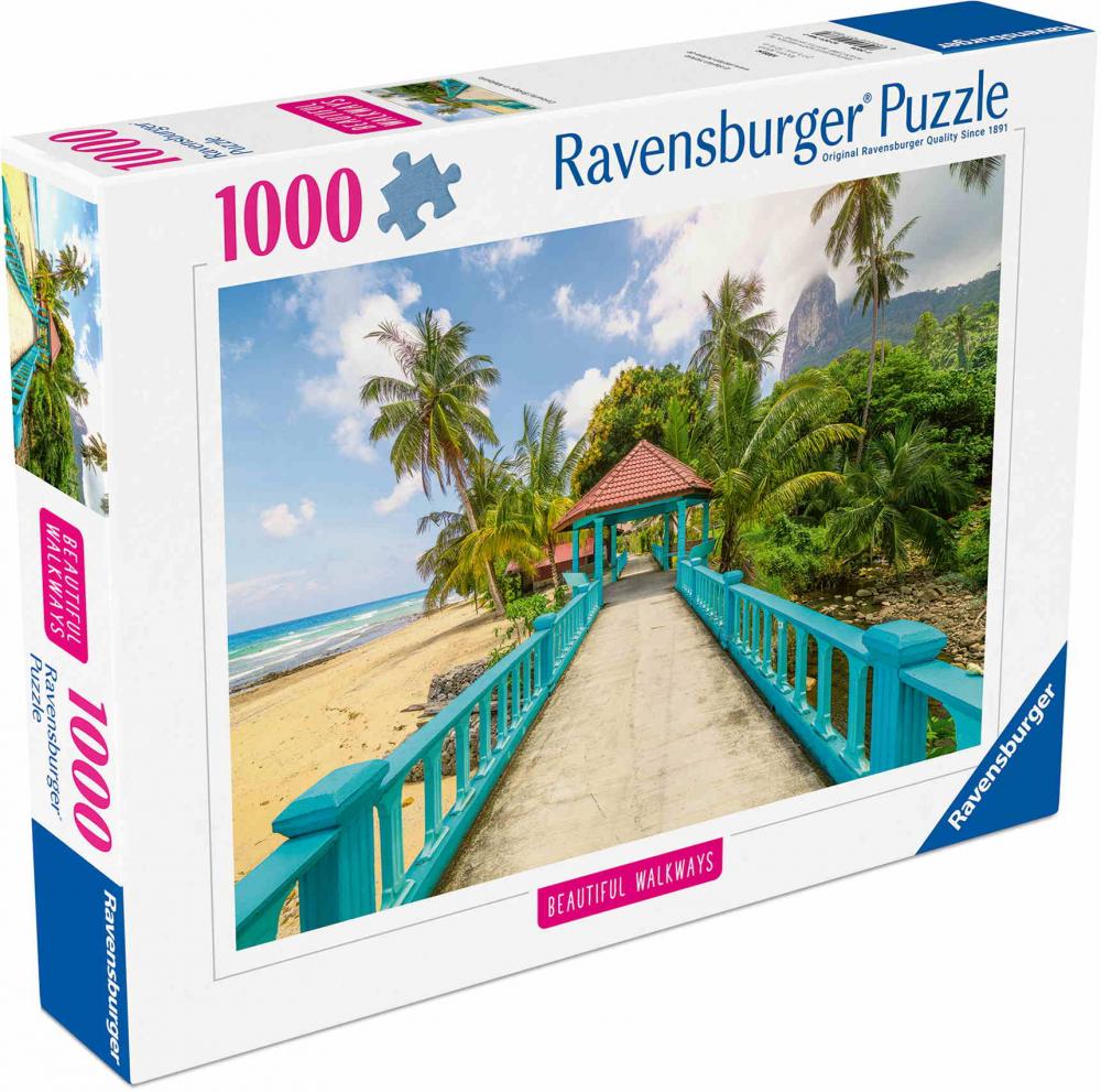 1000 Teile Ravensburger Puzzle Farbenfrohe Brücke in Malaysia 12001766