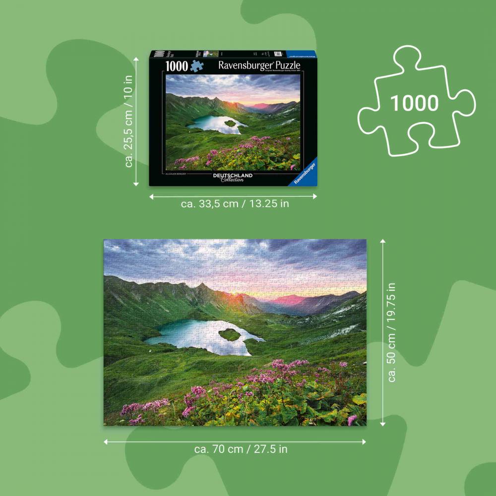 1000 Teile Ravensburger Puzzle Allgäuer Bergsee 12001768