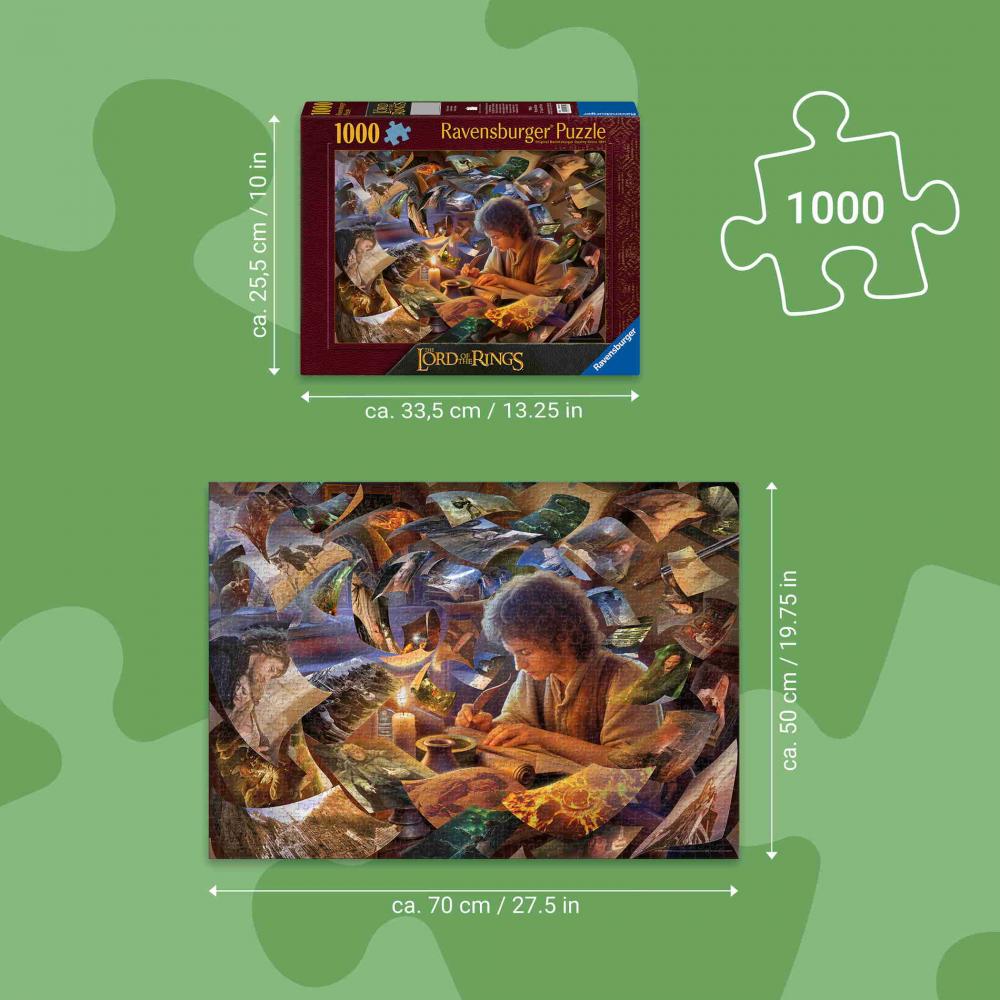 1000 Teile Ravensburger Puzzle Frodo's Reise 12001810
