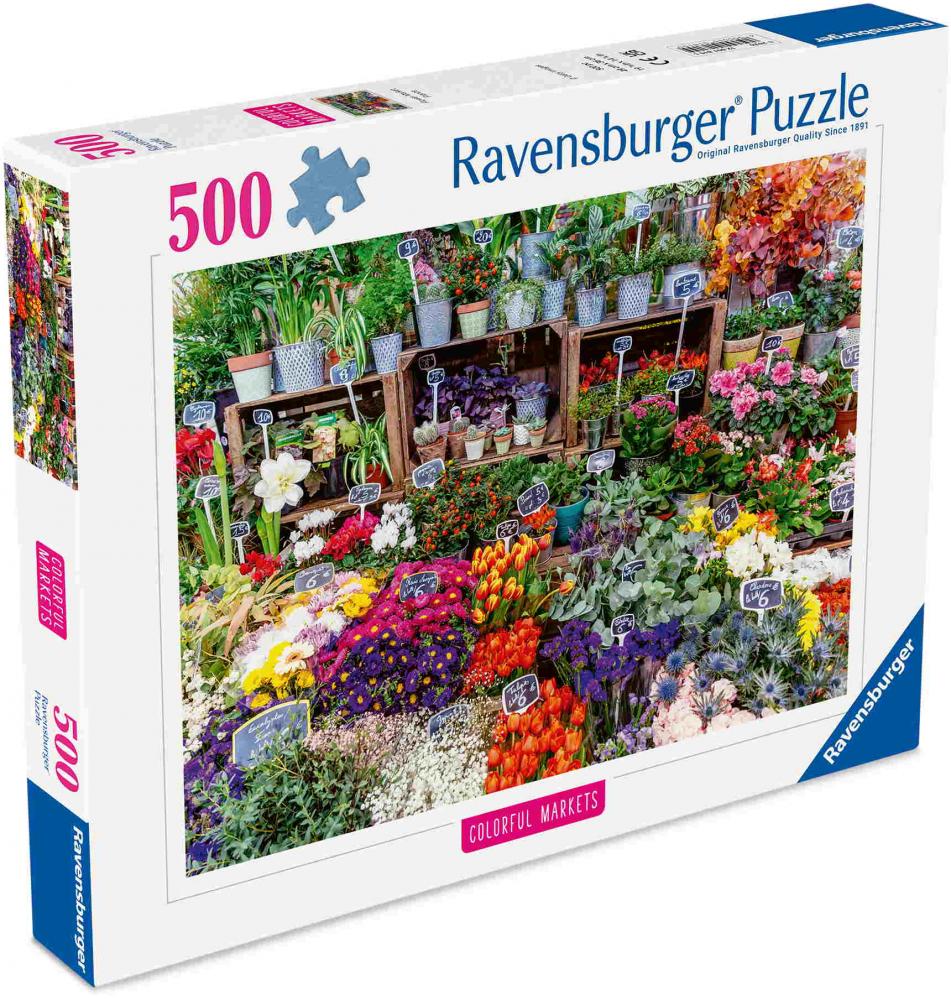 500 Teile Ravensburger Puzzle Blumenmarkt, Frankreich 12001815