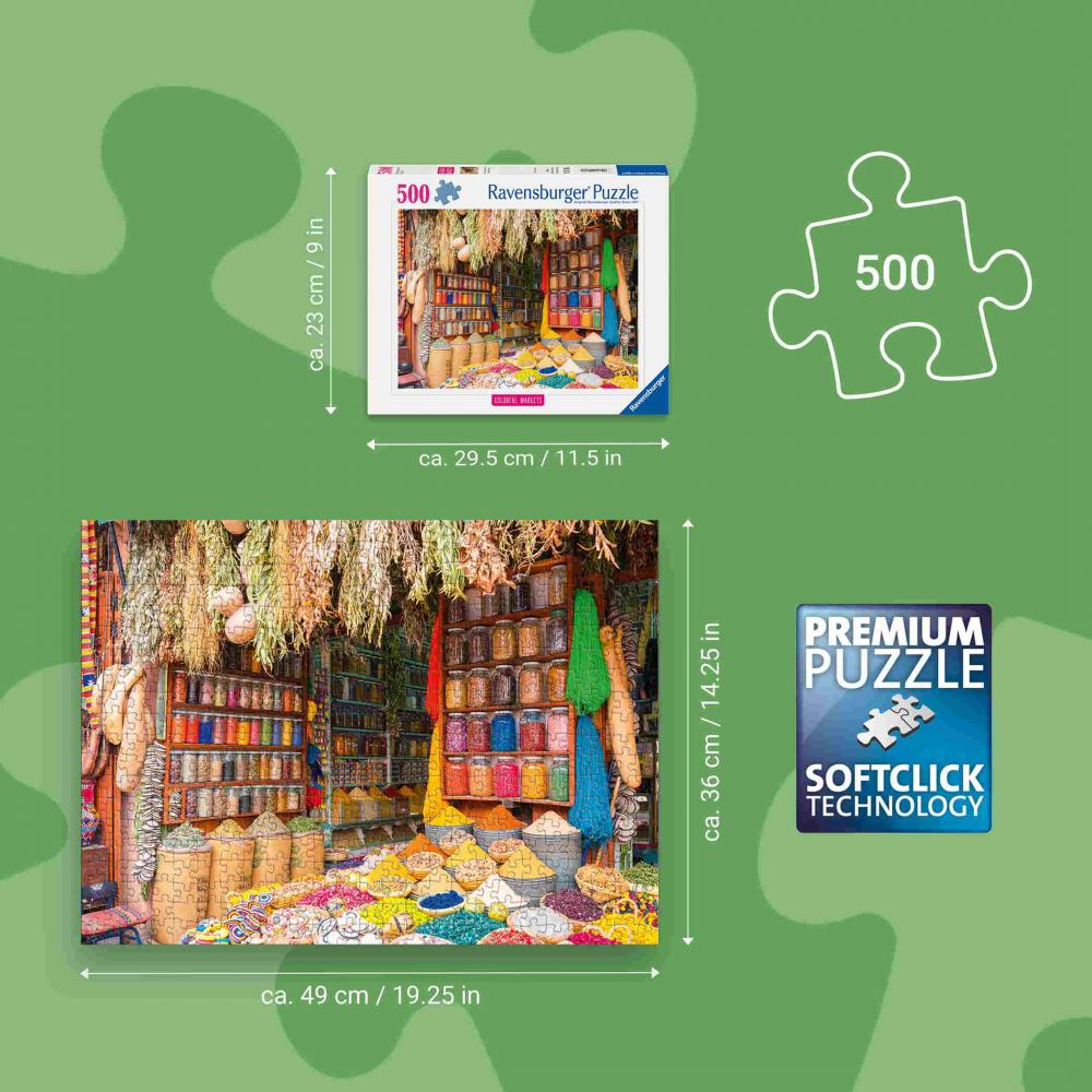 500 Teile Ravensburger Puzzle Bunte Gewürze, Marokko 12001816