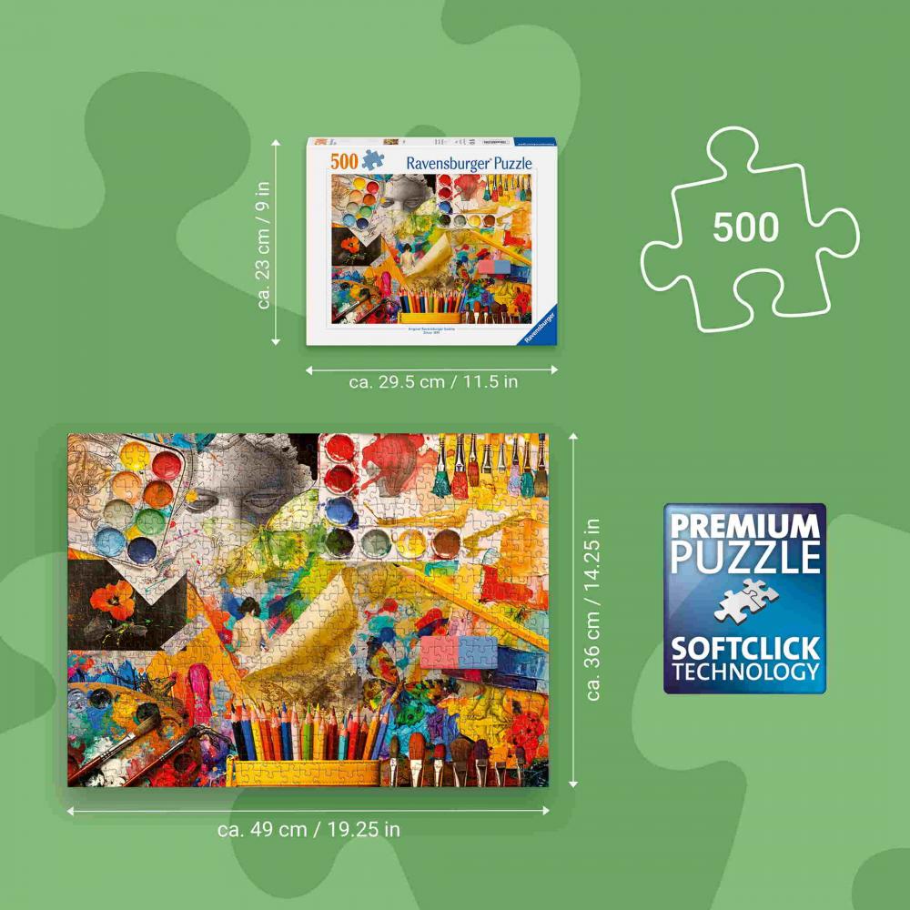 500 Teile Ravensburger Puzzle Künstleratelier 12001845