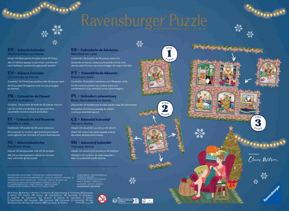 Ravensburger Puzzle Adventskalender 24 x 56 Teile Puzzle-Adventskalender 12002014