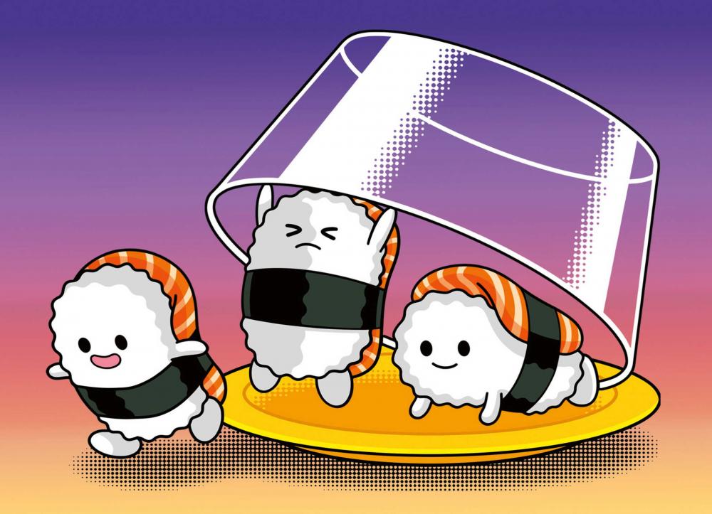 3 x 100 Teile Ravensburger Puzzle mit Staffelei Kawaii Breakfast, Lunch & Dinner 12002047