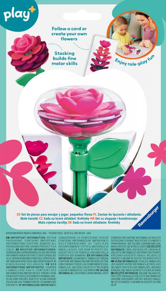 Ravensburger Kleinkindwelt Motorikspielzeug Play+ Blumen Kleiner Blütenzauber rot 12002639