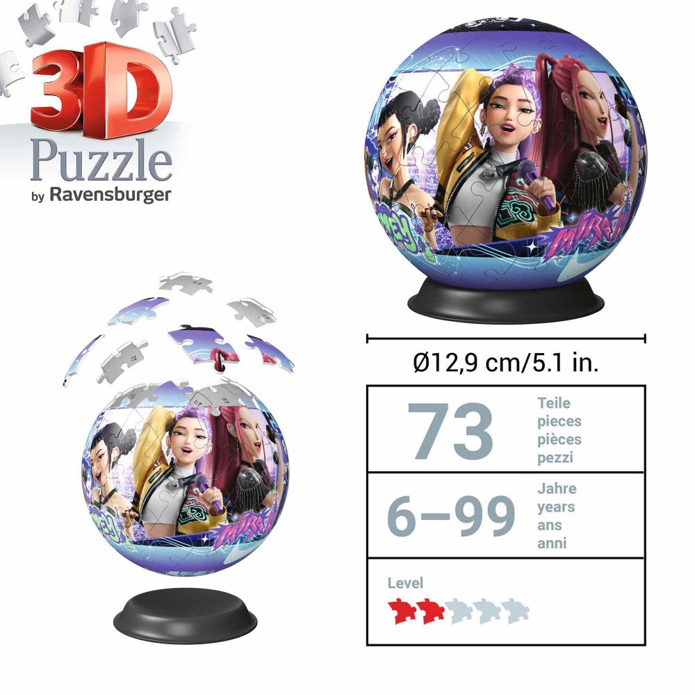 72 Teile Ravensburger 3D Puzzle Ball K-Pop Demon Hunters 12002885