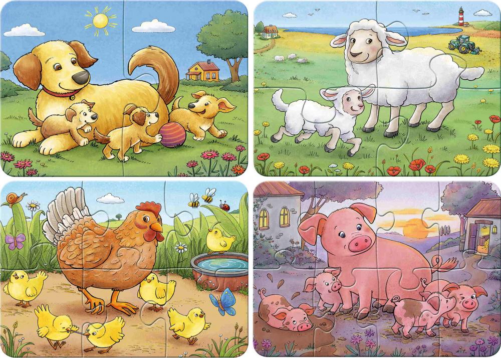 2, 4, 6, 8 Teile Ravensburger Kinder Puzzle my first puzzles Kleine Bauernhoftiere 12004041