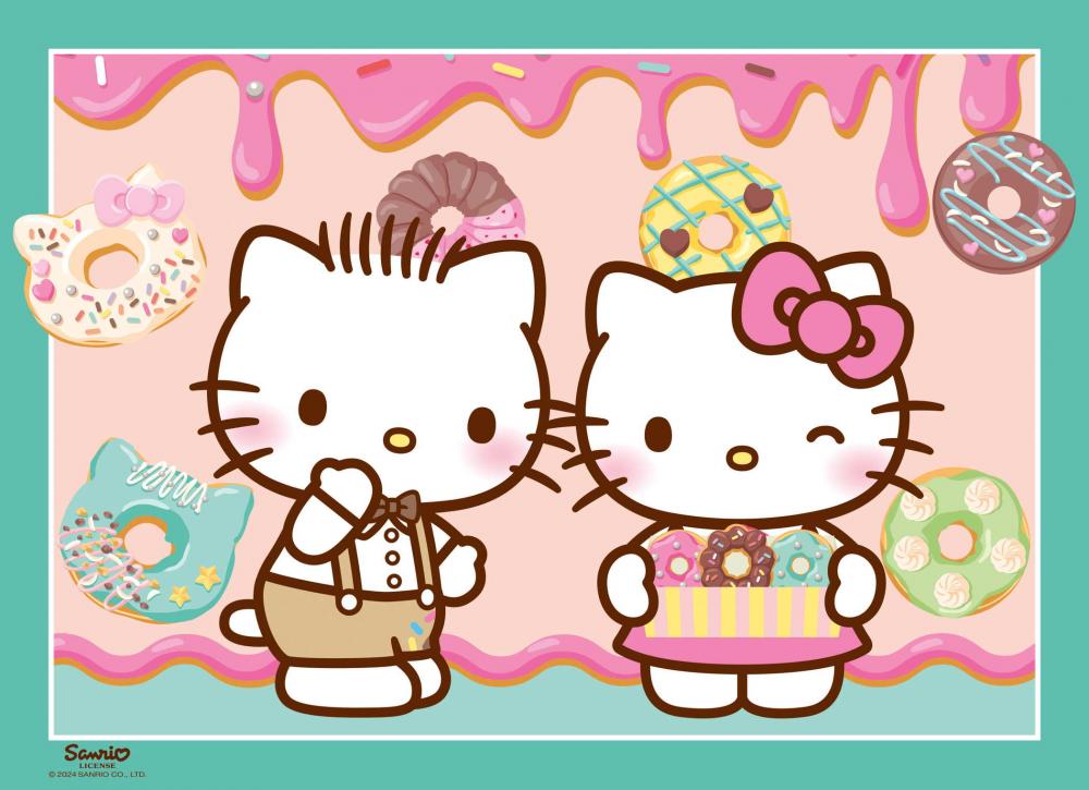 4 x 100 Teile Ravensburger Kinder Puzzle Los geht's, Hello Kitty! 12004159