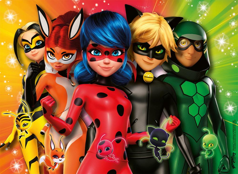 100 Teile Ravensburger Kinder Puzzle XXL Miraculous Ladybug auf Mission 12004172