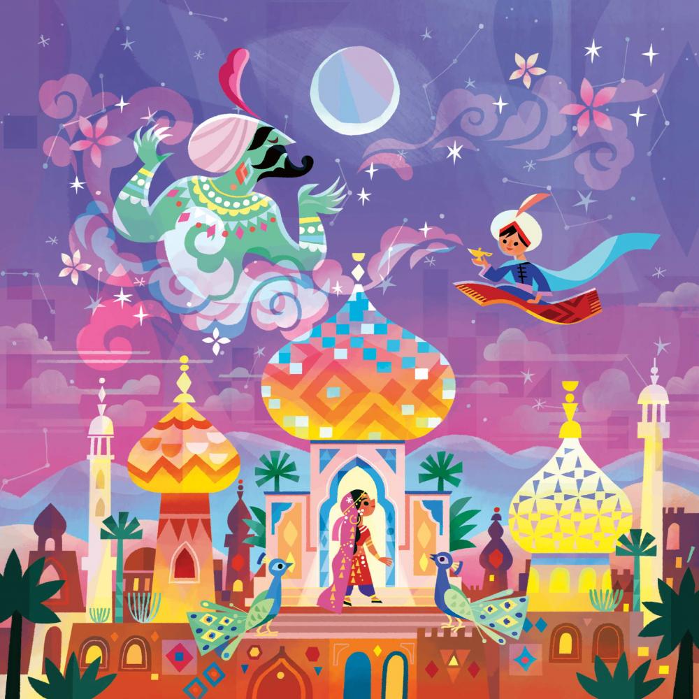 64 Teile Ravensburger Kinder Puzzle Aladdin und die Wunderlampe 12004207