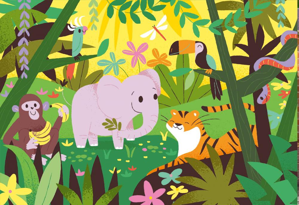 2 x 12 Teile Ravensburger Kinder Puzzle Freundliche Tierfreunde 12004257