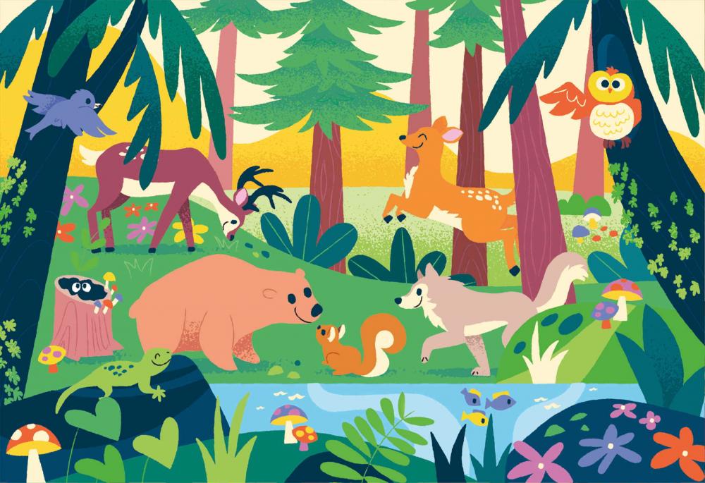 2 x 12 Teile Ravensburger Kinder Puzzle Freundliche Tierfreunde 12004257