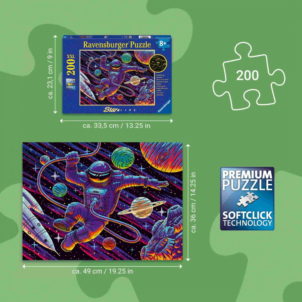 200 Teile Ravensburger Kinder Puzzle XXL Ausflug ins All 12004266