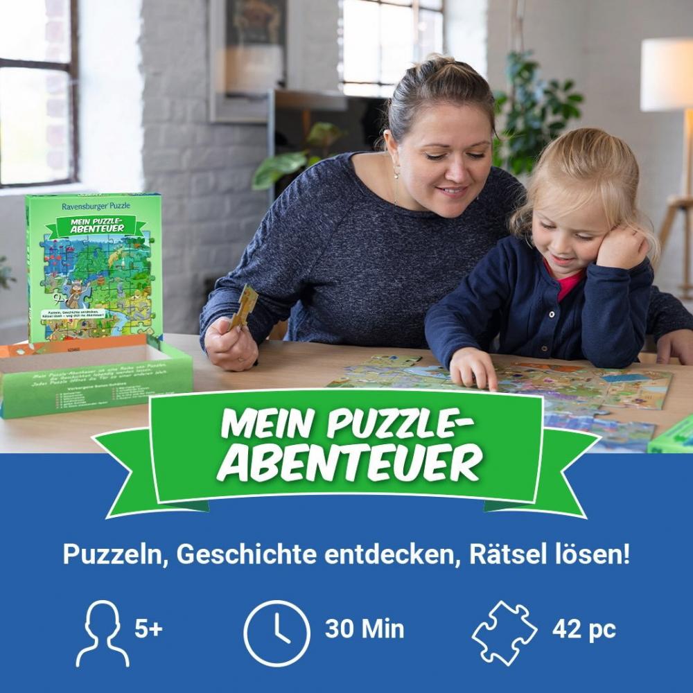 42 Teile Ravensburger Kinder Puzzle Mein Puzzle-Abenteuer Der Eierdieb 12004317