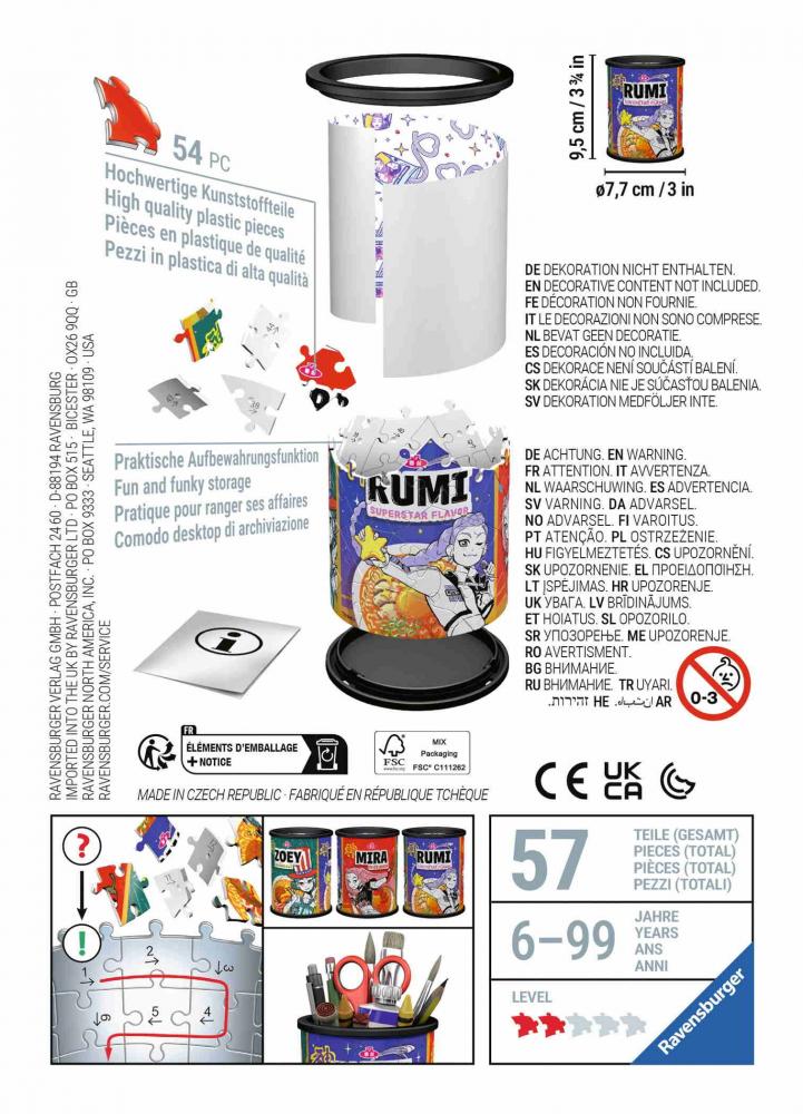 54 Teile Ravensburger 3D Puzzle Utensilo K-Pop Demon Hunters Ramen Cup 12004871