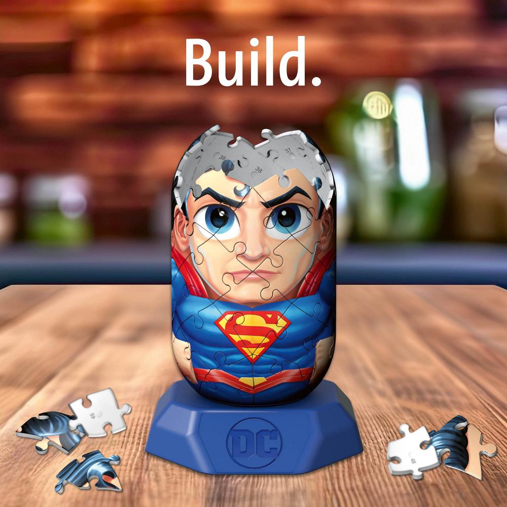 54 Teile Ravensburger 3D Puzzle Hylkies DC Universe Superman Sammelfigur 12008012