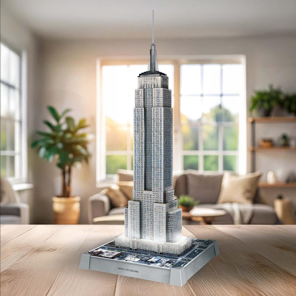 216 Teile Ravensburger 3D Puzzle Iconics Bauwerk Empire State Building mit Licht 12008026